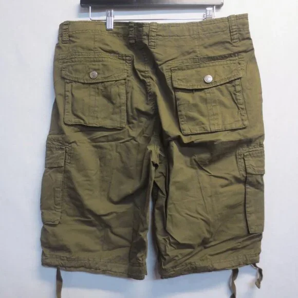 WEVEN MEN'S CARGO SHORT - OLIVE GREEN - 36" WAIST - Picture 4 of 4